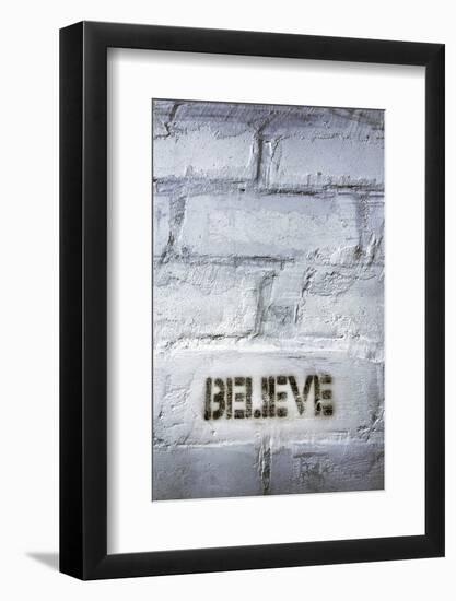 Believe Word-Yury Zap-Framed Photographic Print