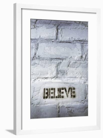 Believe Word-Yury Zap-Framed Photographic Print