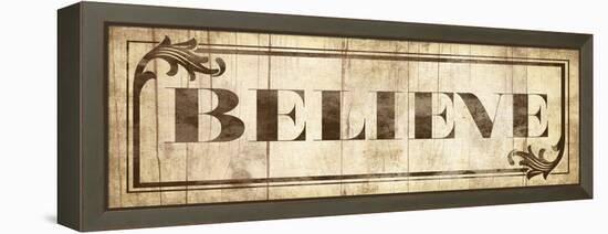 Believe-Jace Grey-Framed Stretched Canvas