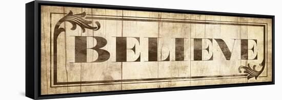 Believe-Jace Grey-Framed Stretched Canvas