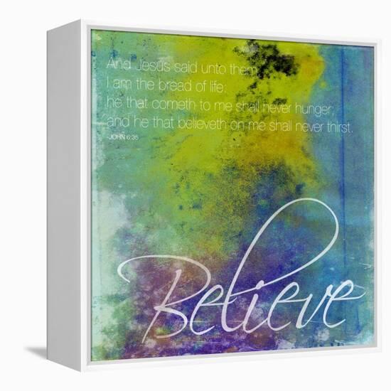 Believe-Jace Grey-Framed Stretched Canvas