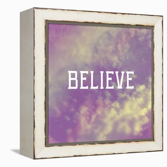 Believe-Vintage Skies-Framed Premier Image Canvas