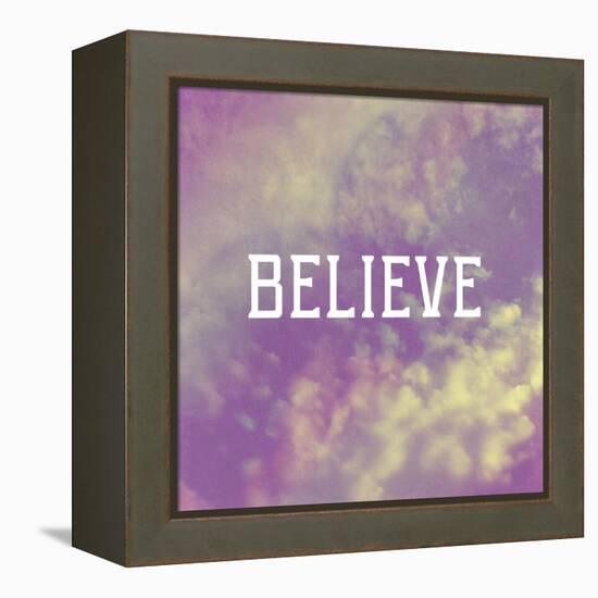 Believe-Vintage Skies-Framed Premier Image Canvas