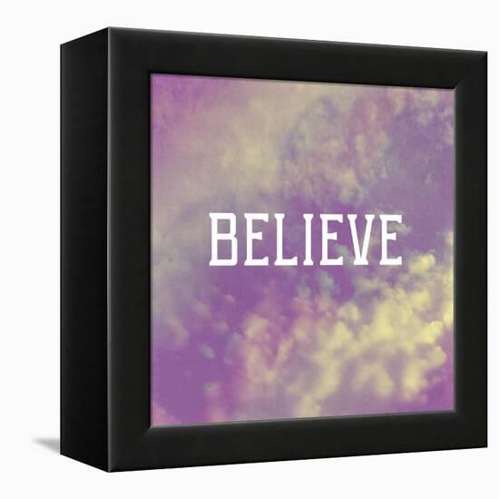 Believe-Vintage Skies-Framed Premier Image Canvas