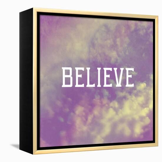 Believe-Vintage Skies-Framed Premier Image Canvas