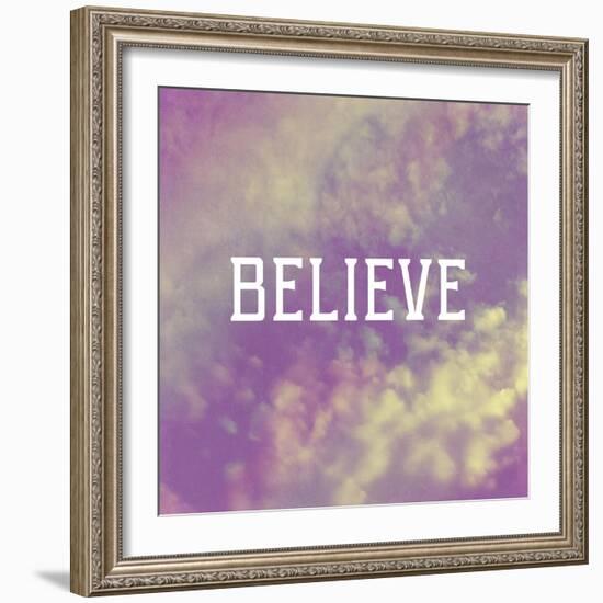 Believe-Vintage Skies-Framed Giclee Print