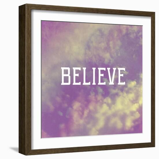 Believe-Vintage Skies-Framed Giclee Print