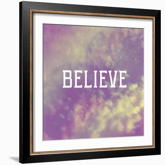 Believe-Vintage Skies-Framed Giclee Print