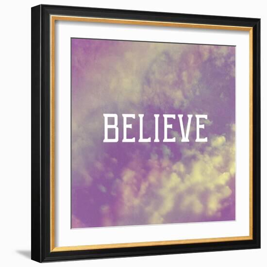 Believe-Vintage Skies-Framed Giclee Print