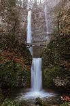 Multnomah Falls in fall color-Belinda Shi-Photographic Print