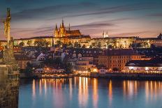 Prague Castle in sunset-Belinda Shi-Photographic Print