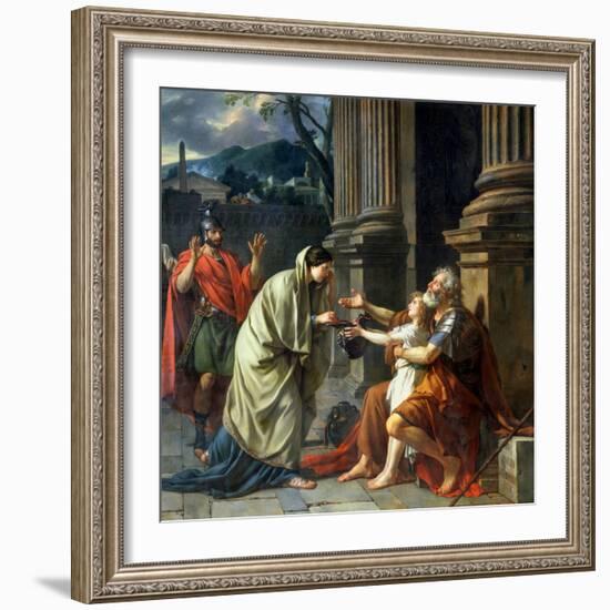 Belisarius Begging for Alms, 1781-Jacques-Louis David-Framed Giclee Print