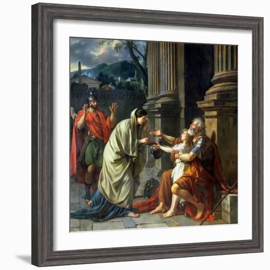 Belisarius Begging for Alms, 1781-Jacques-Louis David-Framed Giclee Print