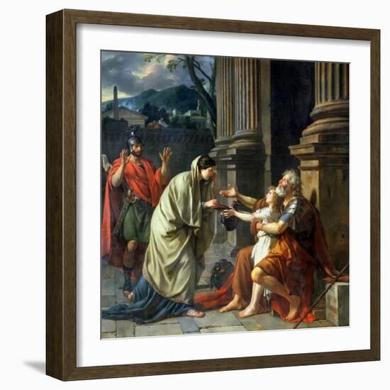 Belisarius Begging for Alms, 1781-Jacques-Louis David-Framed Giclee Print