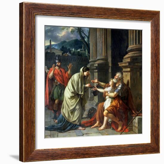 Belisarius Begging for Alms, 1781-Jacques-Louis David-Framed Giclee Print