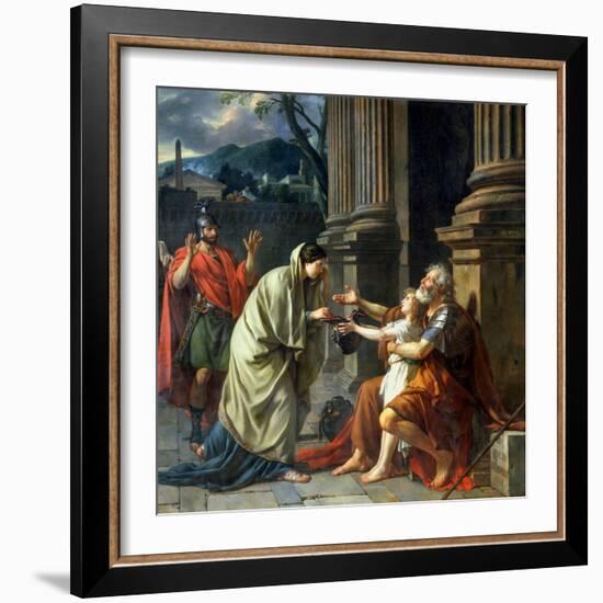 Belisarius Begging for Alms, 1781-Jacques-Louis David-Framed Giclee Print