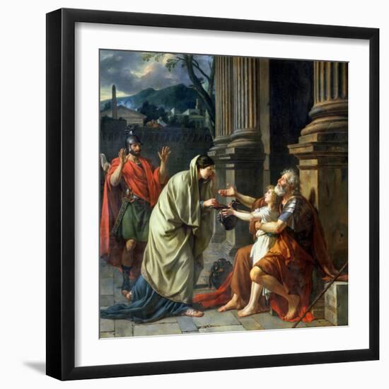 Belisarius Begging for Alms, 1781-Jacques-Louis David-Framed Giclee Print