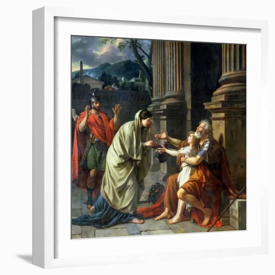 Belisarius Begging for Alms, 1781-Jacques-Louis David-Framed Giclee Print