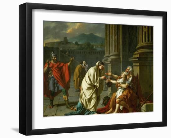 Belisarius Begging for Alms-Jacques-Louis David-Framed Giclee Print