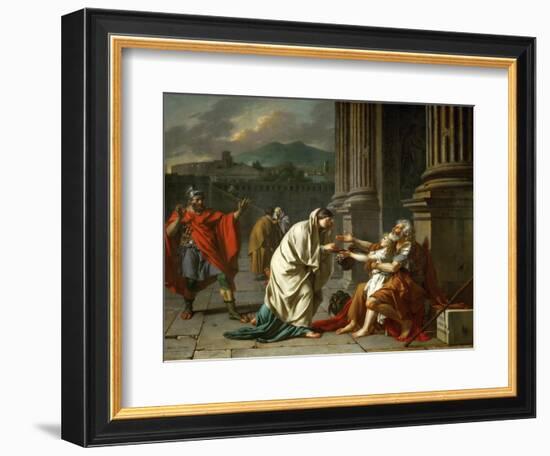 Belisarius Begging for Alms-Jacques Louis David-Framed Giclee Print