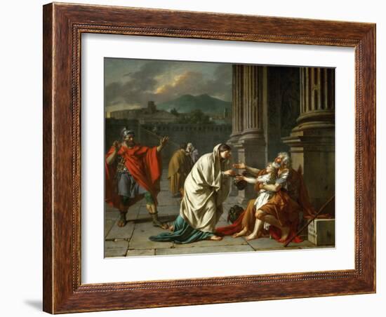 Belisarius Begging for Alms-Jacques Louis David-Framed Giclee Print