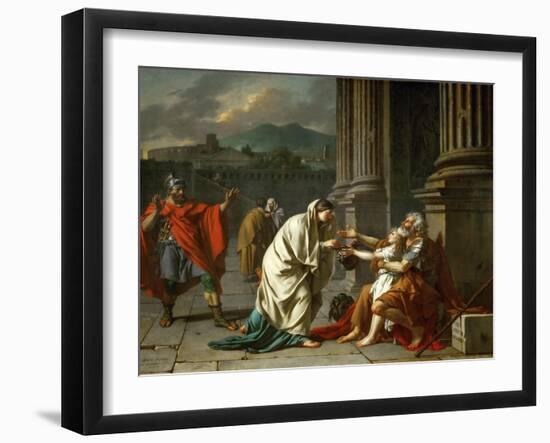 Belisarius Begging for Alms-Jacques Louis David-Framed Giclee Print