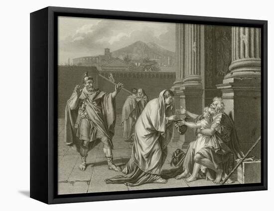 Belisarius Begging for Alms-Jacques-Louis David-Framed Premier Image Canvas