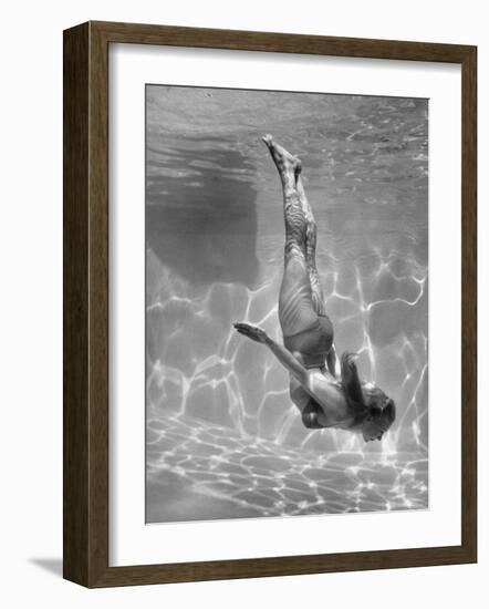 Belita Doing Underwater Ballet For a Movie-Walter Sanders-Framed Photographic Print