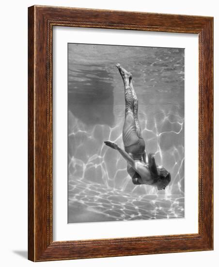 Belita Doing Underwater Ballet For a Movie-Walter Sanders-Framed Photographic Print