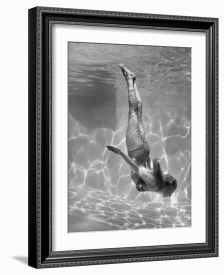 Belita Doing Underwater Ballet For a Movie-Walter Sanders-Framed Photographic Print