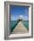 Belize, Ambergris Caye, San Pedro, Ramons Village Resort Pier and Palapa-Jane Sweeney-Framed Photographic Print