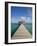 Belize, Ambergris Caye, San Pedro, Ramons Village Resort Pier and Palapa-Jane Sweeney-Framed Photographic Print