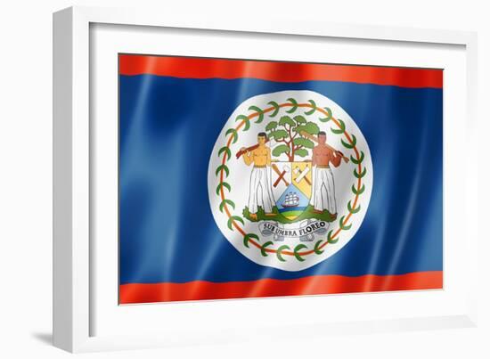 Belize Flag-daboost-Framed Art Print