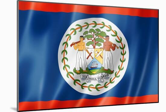 Belize Flag-daboost-Mounted Art Print