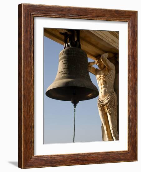 Bell and Carving, Cathedral, Leon, Nicaragua, Central America-G Richardson-Framed Photographic Print