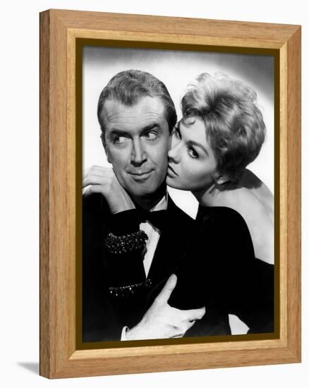 BELL, BOOK AND CANDLE, 1958 directed by RICHARD QUINE James Stewart and Kim Novak (b/w photo)-null-Framed Stretched Canvas