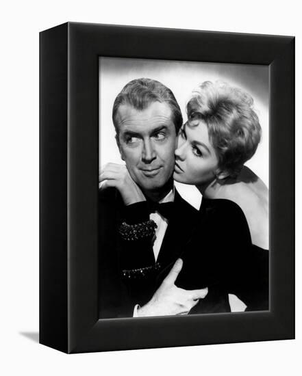 BELL, BOOK AND CANDLE, 1958 directed by RICHARD QUINE James Stewart and Kim Novak (b/w photo)-null-Framed Stretched Canvas