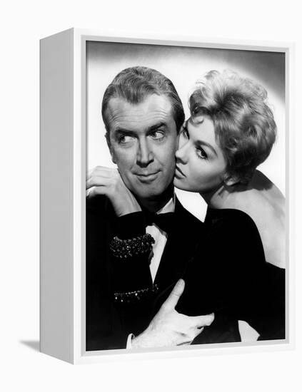 BELL, BOOK AND CANDLE, 1958 directed by RICHARD QUINE James Stewart and Kim Novak (b/w photo)-null-Framed Stretched Canvas