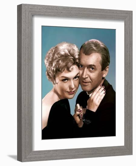 BELL, BOOK AND CANDLE, 1958 directed by RICHARD QUINE Kim Novak and James Stewart (photo)-null-Framed Photo