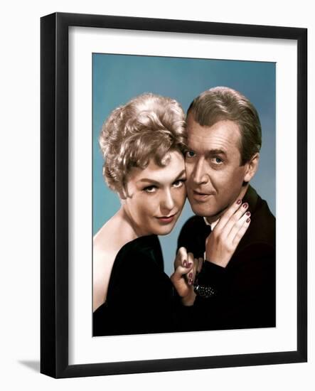 BELL, BOOK AND CANDLE, 1958 directed by RICHARD QUINE Kim Novak and James Stewart (photo)-null-Framed Photo