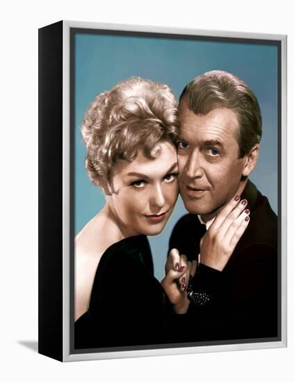 BELL, BOOK AND CANDLE, 1958 directed by RICHARD QUINE Kim Novak and James Stewart (photo)-null-Framed Stretched Canvas