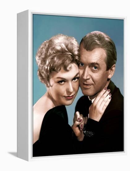 BELL, BOOK AND CANDLE, 1958 directed by RICHARD QUINE Kim Novak and James Stewart (photo)-null-Framed Stretched Canvas