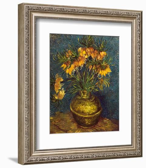 Bell Lilies in a Copper Vase-Vincent van Gogh-Framed Art Print