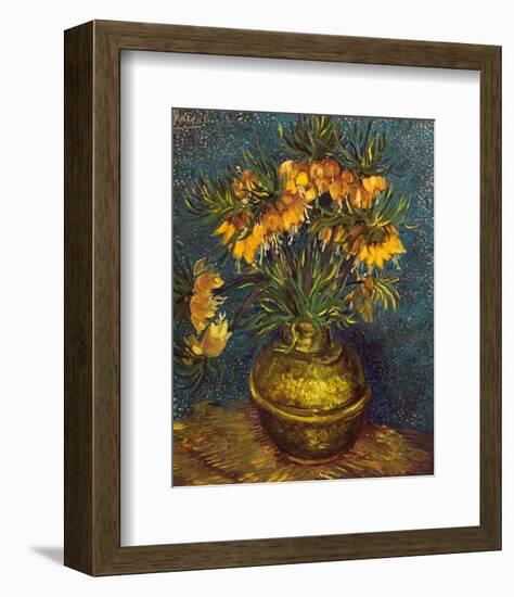 Bell Lilies in a Copper Vase-Vincent van Gogh-Framed Art Print