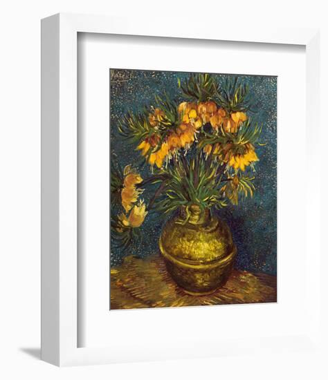 Bell Lilies in a Copper Vase-Vincent van Gogh-Framed Art Print