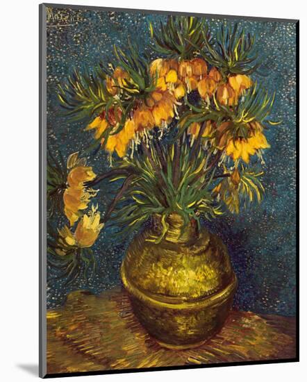 Bell Lilies in a Copper Vase-Vincent van Gogh-Mounted Art Print