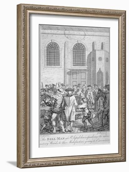 Bell Man at St Sepulchre Church, City of London, 1785-James Pollard-Framed Giclee Print