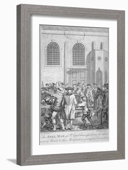 Bell Man at St Sepulchre Church, City of London, 1785-James Pollard-Framed Giclee Print