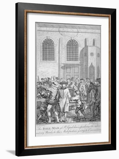 Bell Man at St Sepulchre Church, City of London, 1785-James Pollard-Framed Giclee Print