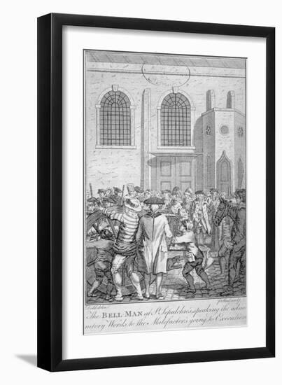 Bell Man at St Sepulchre Church, City of London, 1785-James Pollard-Framed Giclee Print